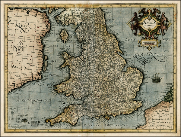 85-British Isles Map By Gerhard Mercator