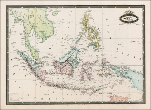 66-Southeast Asia, Philippines and Other Islands Map By F.A. Garnier