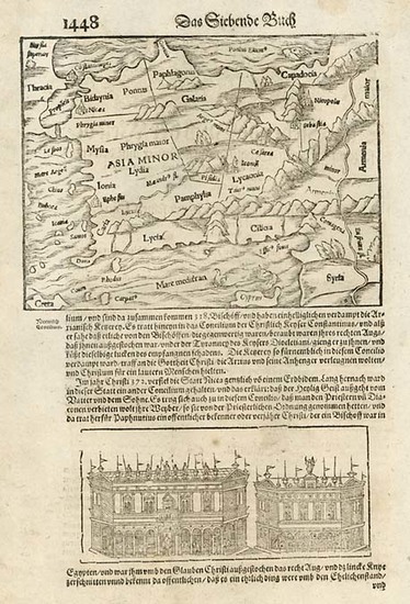 6-Europe, Turkey, Asia, Turkey & Asia Minor and Balearic Islands Map By Sebastian Munster