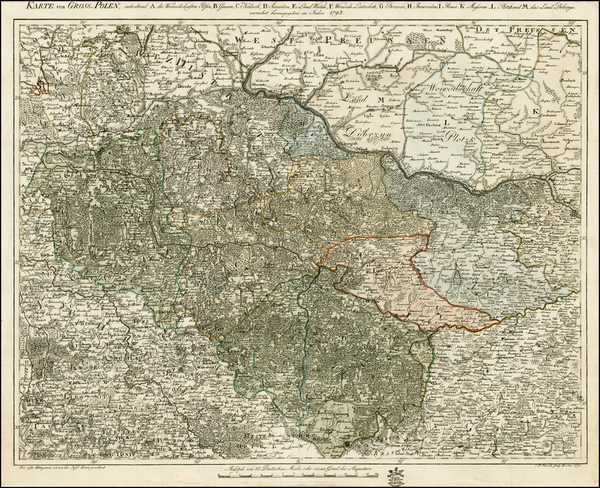 19-Poland Map By Johann Christoph Weigel  &  Adam Gottlieb Schneider