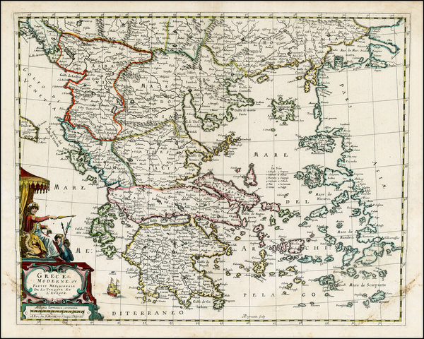 96-Turkey, Balearic Islands and Greece Map By Nicolas Sanson