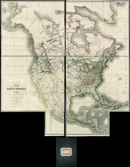 50-United States, Alaska, North America, Central America and Canada Map By James Wyld