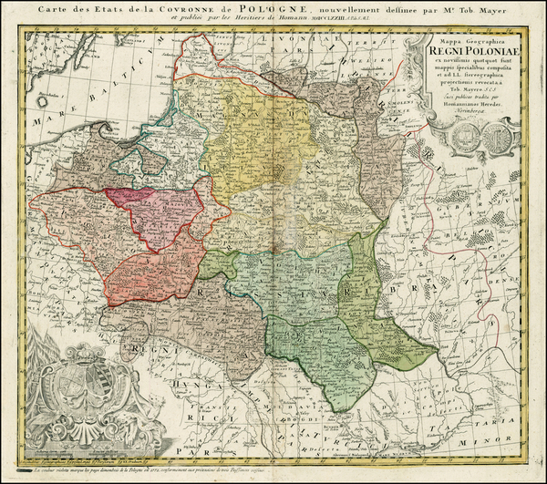 51-Poland and Baltic Countries Map By Homann Heirs / Tobias Mayer