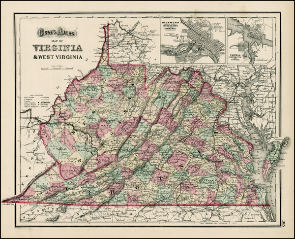 76-Mid-Atlantic and Southeast Map By O.W. Gray