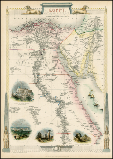 50-Middle East and North Africa Map By John Tallis