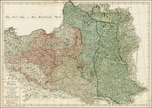 83-Poland and Baltic Countries Map By Adam Gottlieb Schneider  &  Johann Christoph Weigel