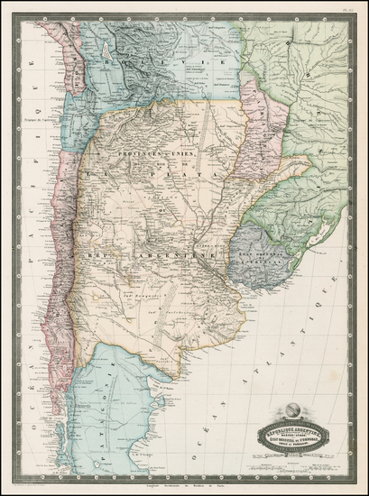 70-South America Map By F.A. Garnier