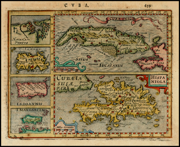 79-Caribbean Map By Jodocus Hondius - Gerhard Mercator