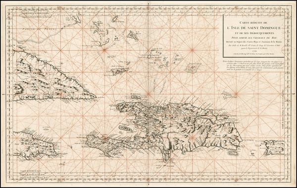 56-Caribbean Map By Depot de la Marine