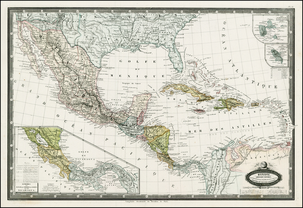 86-Mexico, Caribbean and Central America Map By F.A. Garnier