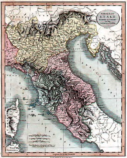 64-Europe and Italy Map By John Cary