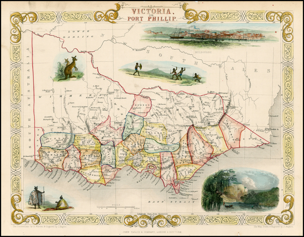 14-Australia Map By John Tallis