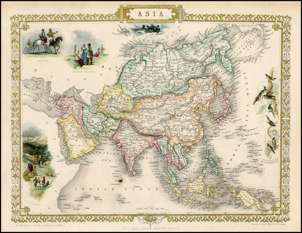 58-Asia and Asia Map By John Tallis
