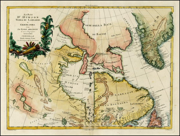 63-Polar Maps and Canada Map By Antonio Zatta