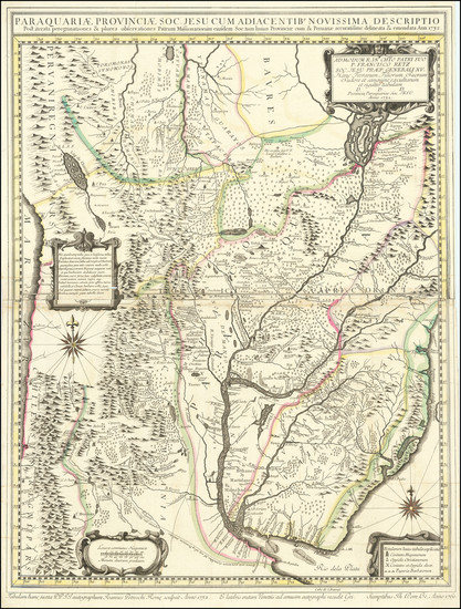 42-South America, Argentina, Brazil, Paraguay & Bolivia and Uruguay Map By 