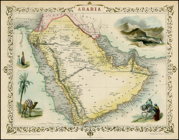 28-Middle East Map By John Tallis