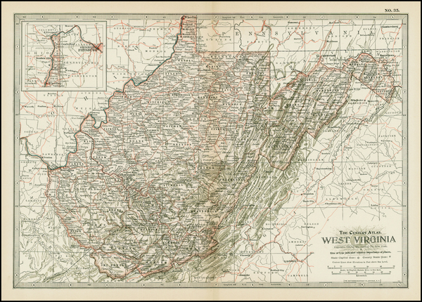 63-Mid-Atlantic and South Map By The Century Company