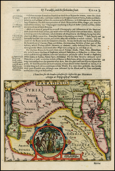 17-Middle East and Holy Land Map By Jodocus Hondius / Samuel Purchas