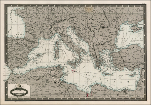 88-Europe, Europe and Mediterranean Map By F.A. Garnier