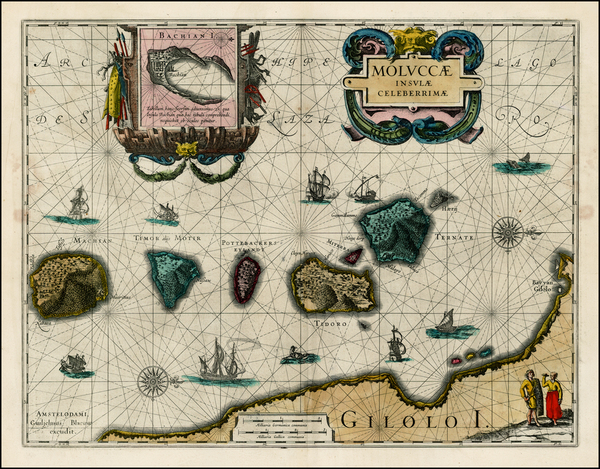 2-Southeast Asia and Other Islands Map By Willem Janszoon Blaeu