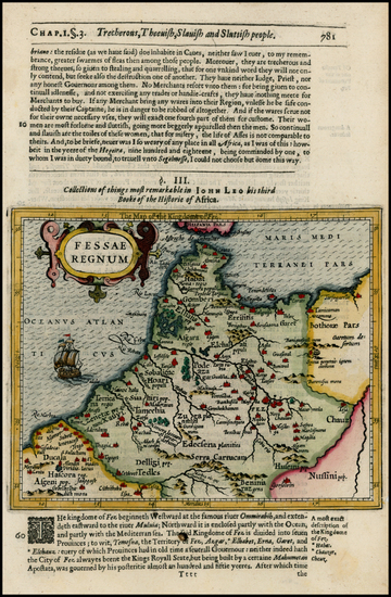 58-North Africa Map By Jodocus Hondius / Samuel Purchas