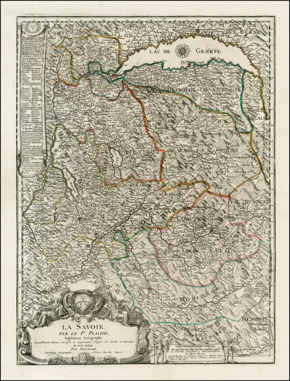 45-Switzerland, France and Italy Map By Jean-Claude Dezauche