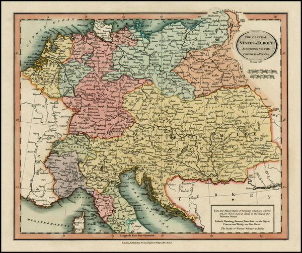 21-Europe, Austria, Baltic Countries and Germany Map By John Cary