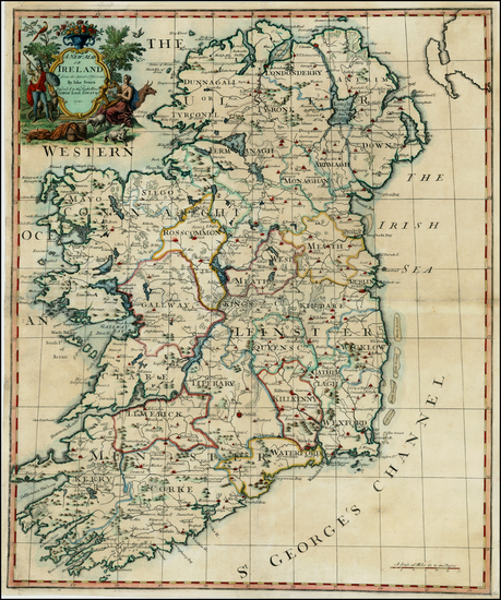 34-Ireland Map By John Senex