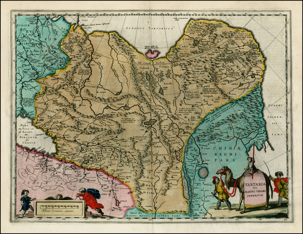 2-China, Central Asia & Caucasus and Russia in Asia Map By Willem Janszoon Blaeu