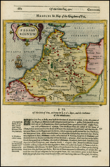 83-North Africa Map By Jodocus Hondius / Samuel Purchas