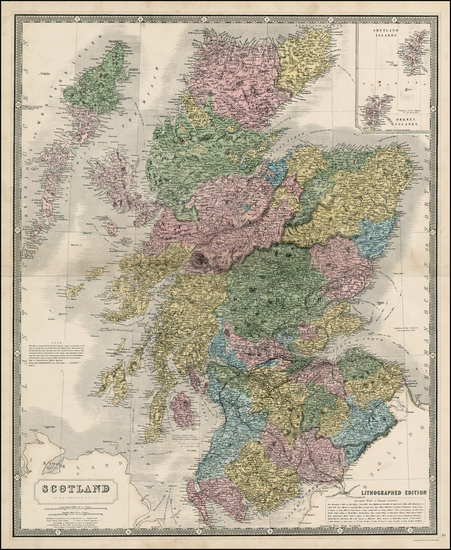 16-Scotland Map By Alexander Keith Johnston