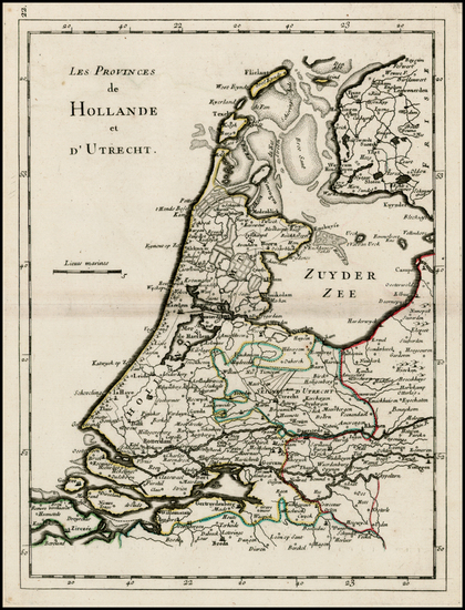 85-Netherlands Map By George Louis Le Rouge