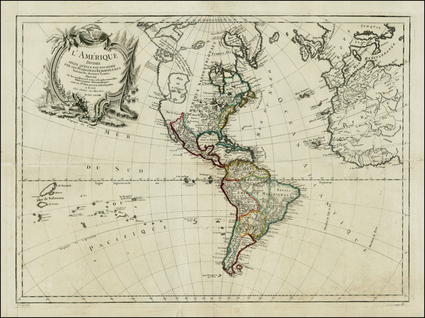 20-Alaska, North America, South America and America Map By Jean-Baptiste Delafosse