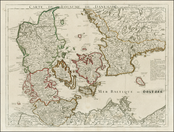 51-Scandinavia and Denmark Map By Philippe Buache