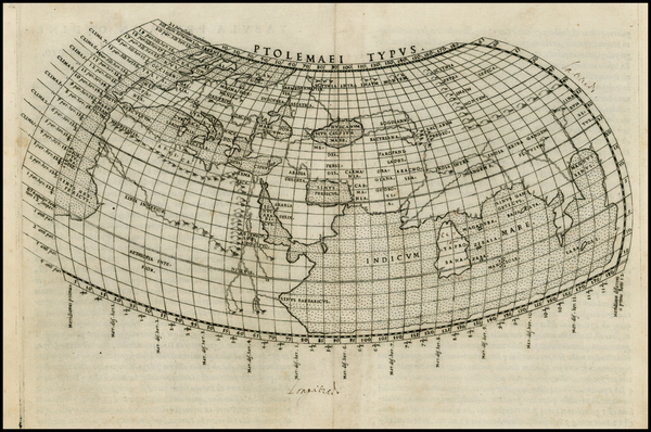 26-World and World Map By Girolamo Ruscelli