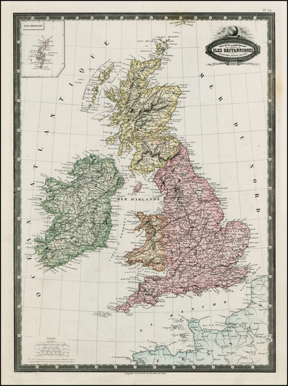 56-British Isles Map By F.A. Garnier