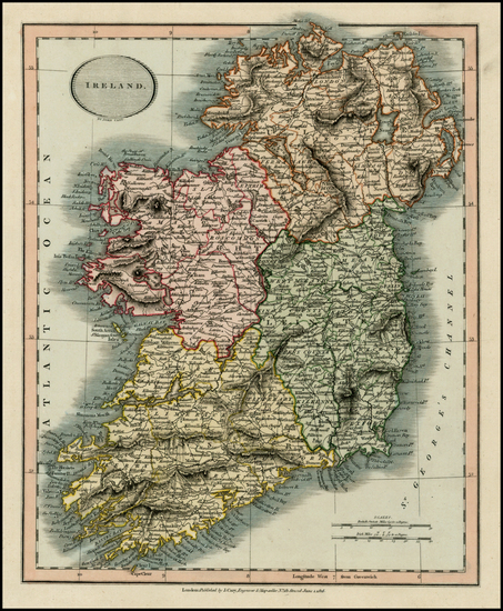 53-Ireland Map By John Cary