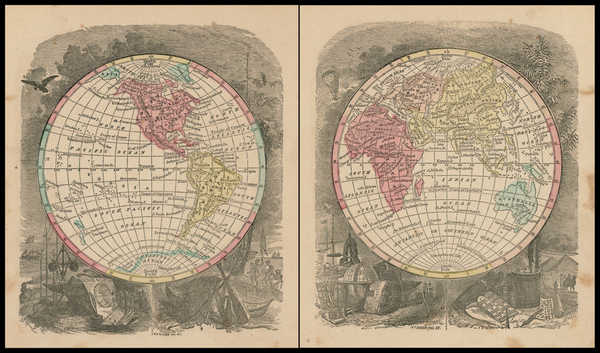 39-World and World Map By Sidney Morse  &  Samuel Gaston