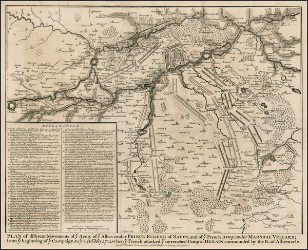 86-France and Italy Map By Paul de Rapin de Thoyras