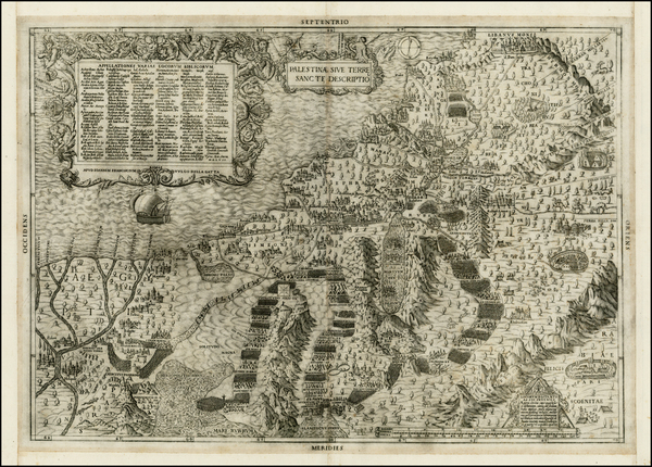 82-Holy Land Map By Johannes Franciscus