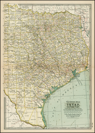 3-Texas and Southwest Map By The Century Company