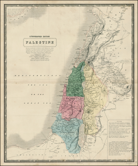 56-Holy Land Map By W. & A.K. Johnston