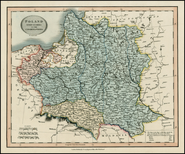 54-Poland and Baltic Countries Map By John Cary