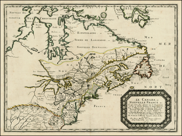 8-United States, Midwest and Canada Map By Nicolas Sanson