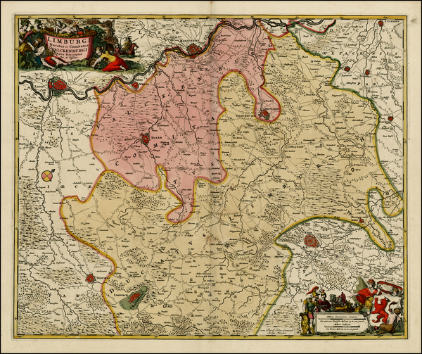 40-Netherlands Map By Nicolaes Visscher I