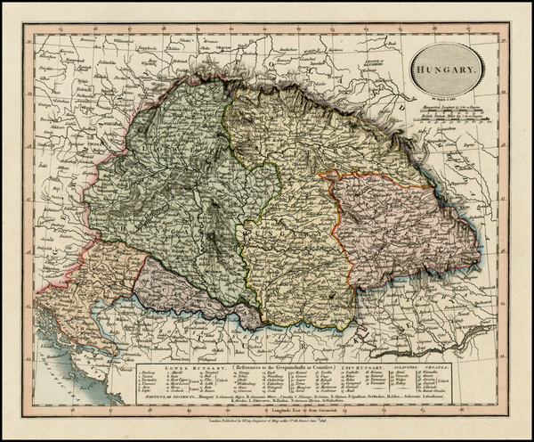 2-Hungary Map By John Cary