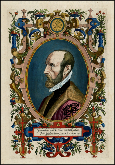 9-Curiosities Map By Abraham Ortelius