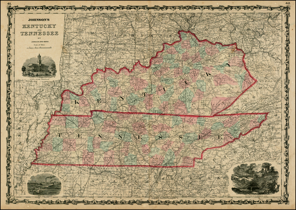 79-South and Southeast Map By Benjamin P Ward  &  Alvin Jewett Johnson