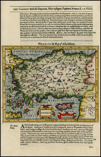 94-Turkey, Turkey & Asia Minor, Balearic Islands and Greece Map By Jodocus Hondius / Samuel Pu