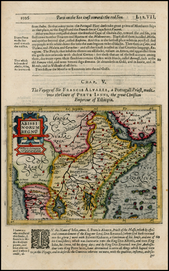 5-Africa, East Africa and West Africa Map By Jodocus Hondius / Samuel Purchas